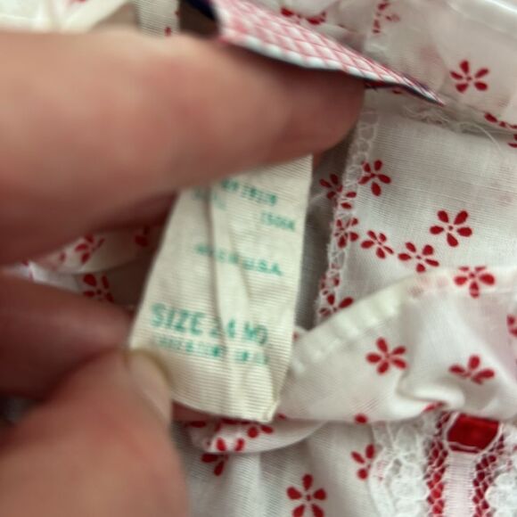 Vintage New York Kids 24M red Floral Ruffle Holiday Dress - Picture 6 of 15